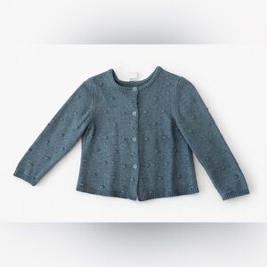 Girls Blue Knit Cardigan Sweater Size 23 Months NWT Spain